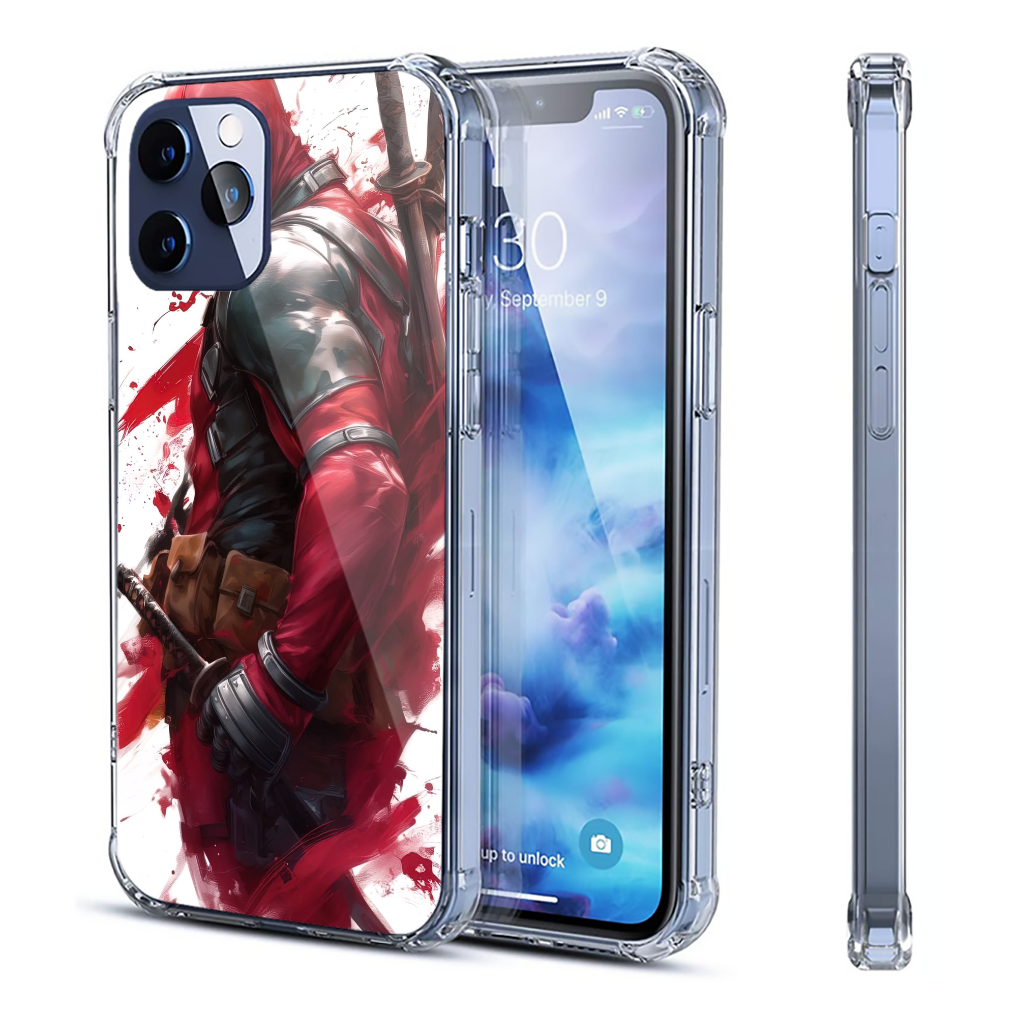 （画像用） Deadpool デッドプール 【iPhone 12シリーズ対応】透明スマホケース（クリアソフトケース）